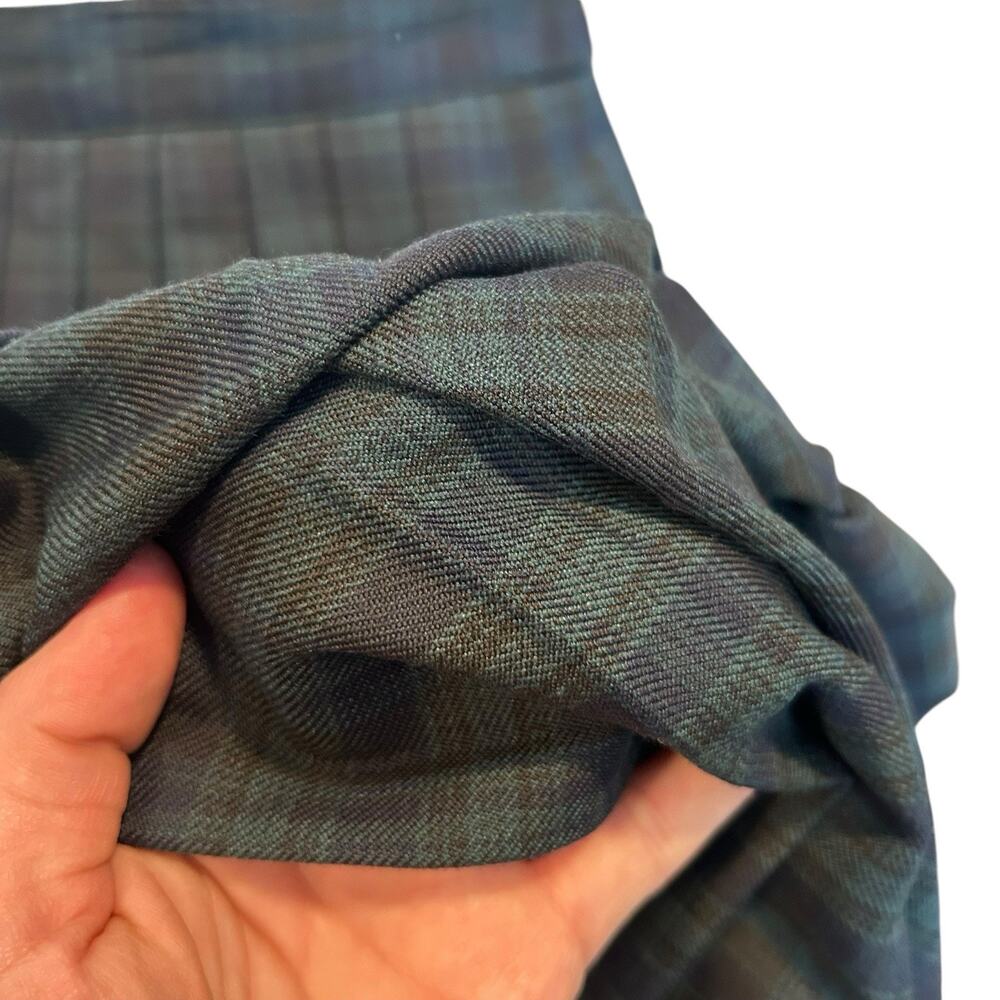 Vintage 90s Plaid Wrap Skirt Sz Medium Preppy Academia - Picture 10 of 13